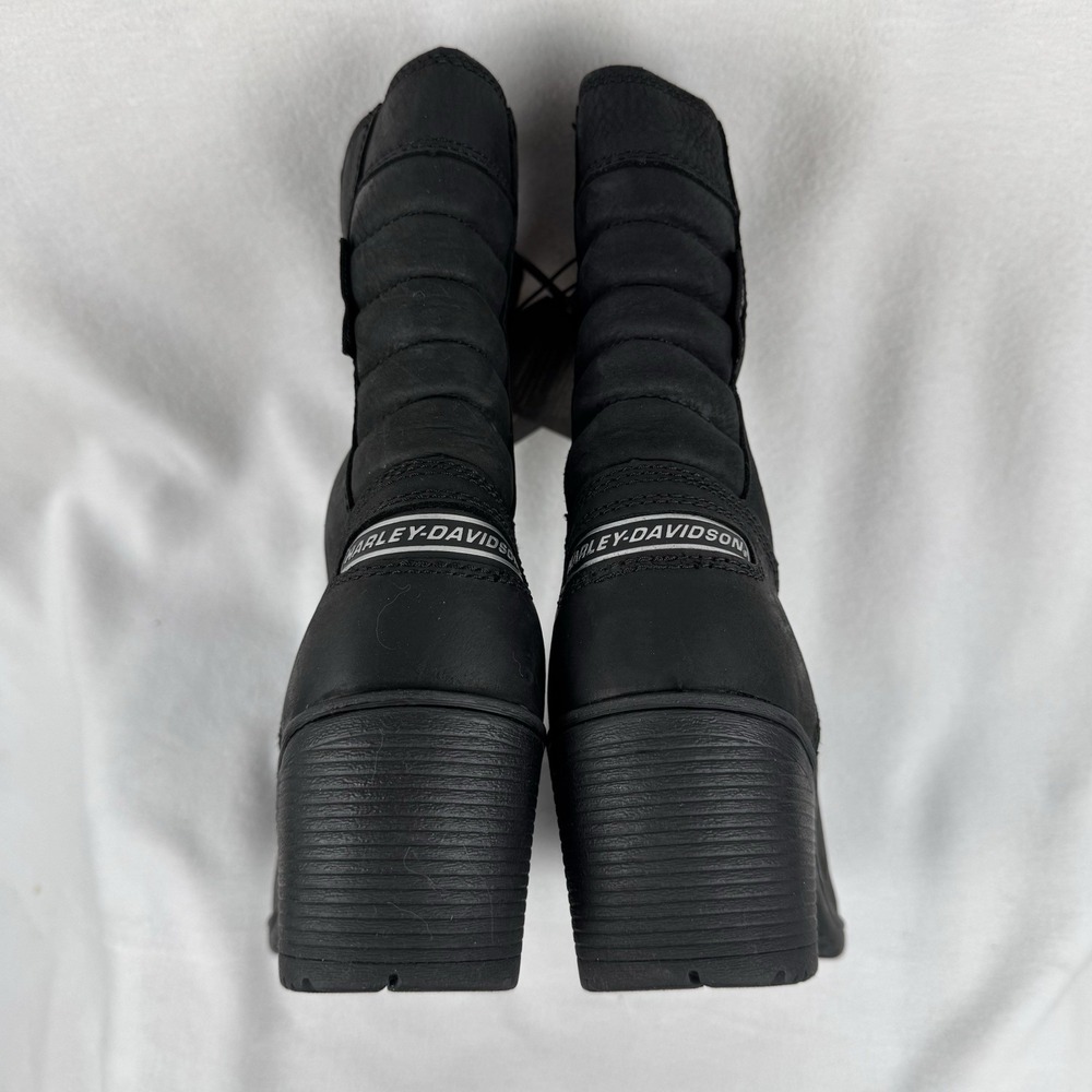 Women's Harley-Davidson Waterproof Black Boots Heels Size 8.5 M Stock #D87203 - Picture 9 of 9
